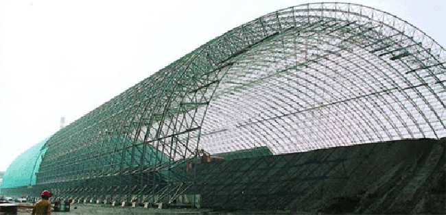 山南熱電廠網架干煤棚